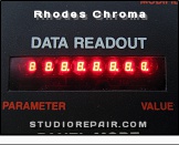 Rhodes Chroma - Front Panel Display * Model 2101 - Front Panel: Data Readout display in test mode driving all segments