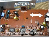 Akai AX73 - Audio Output Board * Maintenance & Repair - Cracked Circuit Board
