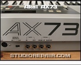 Akai AX73 - Rear View * Memory Protect Switch, Tape I/O & Pedal Inputs