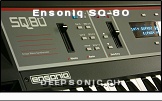 Ensoniq SQ-80 - Front Panel * …