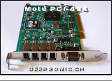 Motu PCI-424 - Connectors * Up to four interfaces can connect to the PCI-424