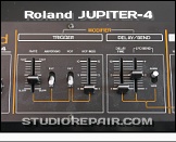 Roland Jupiter-4 - Panel Controls * Trigger & Delay/Bend Modifier (Arpeggio, VCF Mod, Delay Time, LFO Bend)