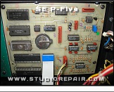 Studio Electronics P-Five - MIDI Interface * This is the MIDI interface board of the P-Five produced by Studio Eelctronics. In the lower left you can see its Z-80 CPU.