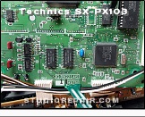Technics SX-PX103 - Mainboard * NEC μPD70320 (V25 Family) 16-Bit MCU, Burr-Brown PCM1702 20-Bit D/A Converter