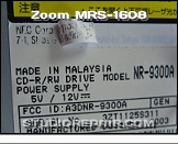 Zoom MRS-1608 - CD-R/RW Drive * The Alison Electronic AL-9300A is a NEC Model NR-9300A CD-R/RW Drive
