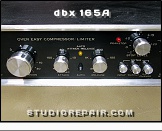 dbx 165A - Panel View * Panel Controls (Compression, Attack/Release, Auto, Peak Stop Level, Meter Mode)