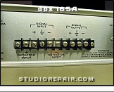dbx 165A - Rear View * Signal I/O Terminal Block