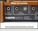 Wersivoice FM 76 S - Rear View * Output (100-1000 mV) & Input 1 (100-1000 mV)